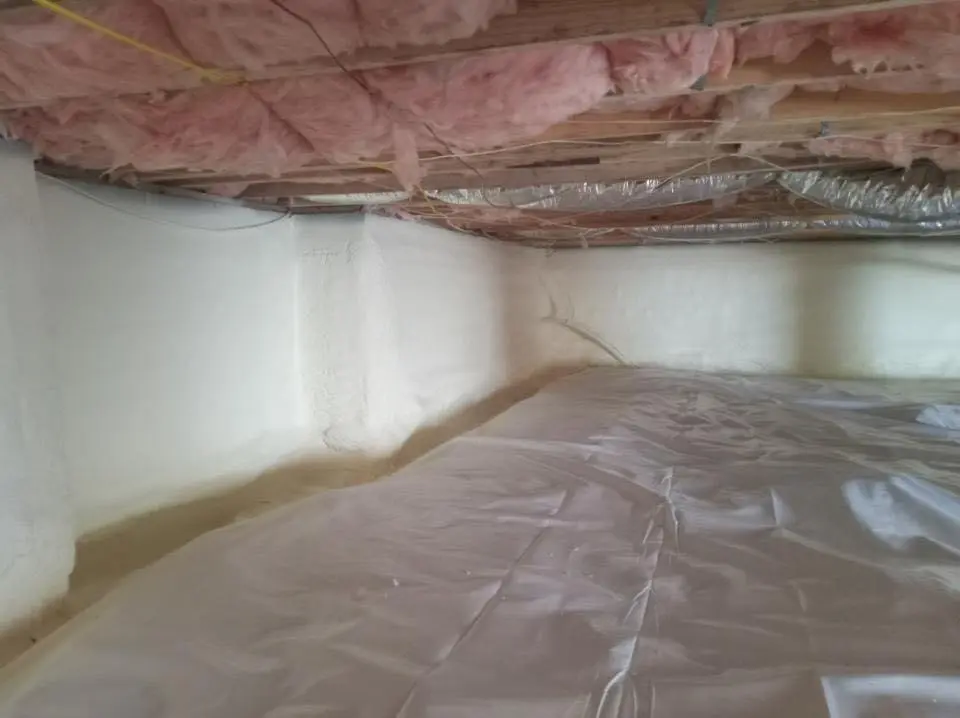 Crawl space encapsulation with closed-cell spray foam for Spray Foam Roofing in Bethel